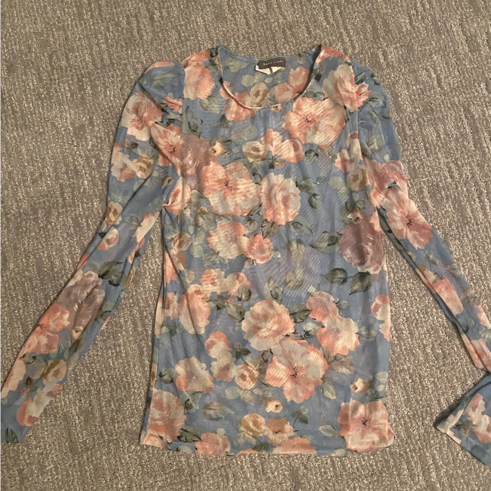 Floral sheer shirt